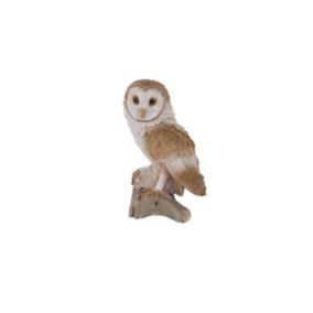 Terrastyle Brown, White, Natural Resin Barn owl Garden ornament (H)39.5cm