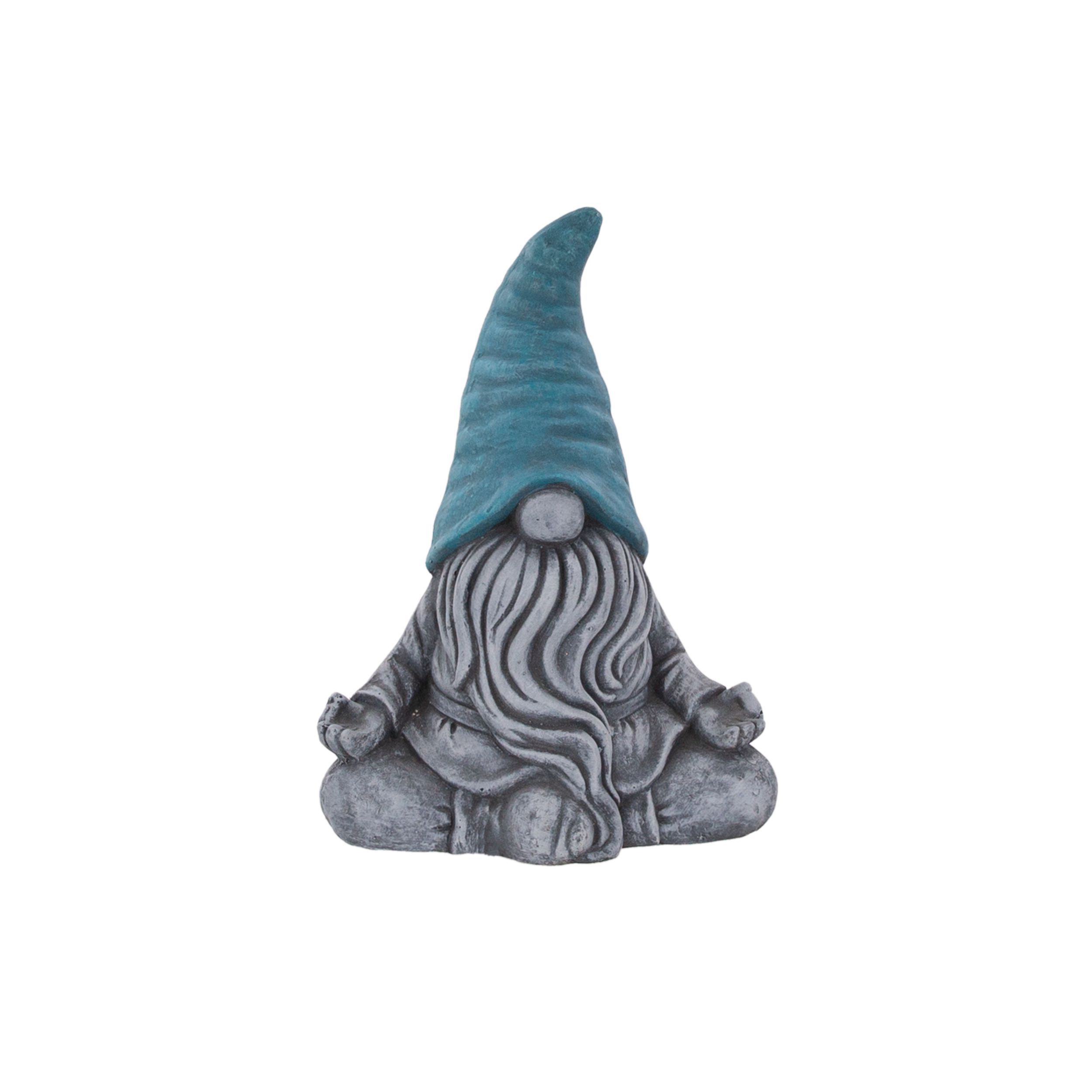Terrastyle Grey, Blue Polystone Gnome Garden ornament (H)43cm (W)22cm