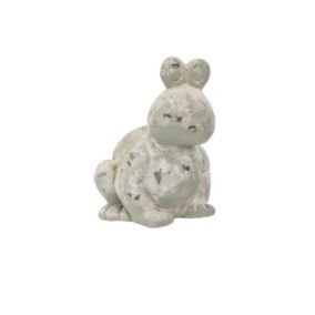 Terrastyle Grey Ceramic Frog Garden ornament (H)35cm