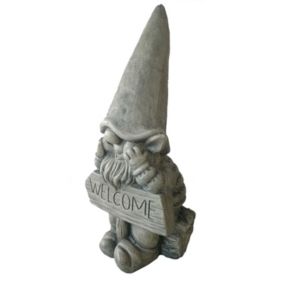 Terrastyle Grey Gnome Garden ornament (H)47.5cm