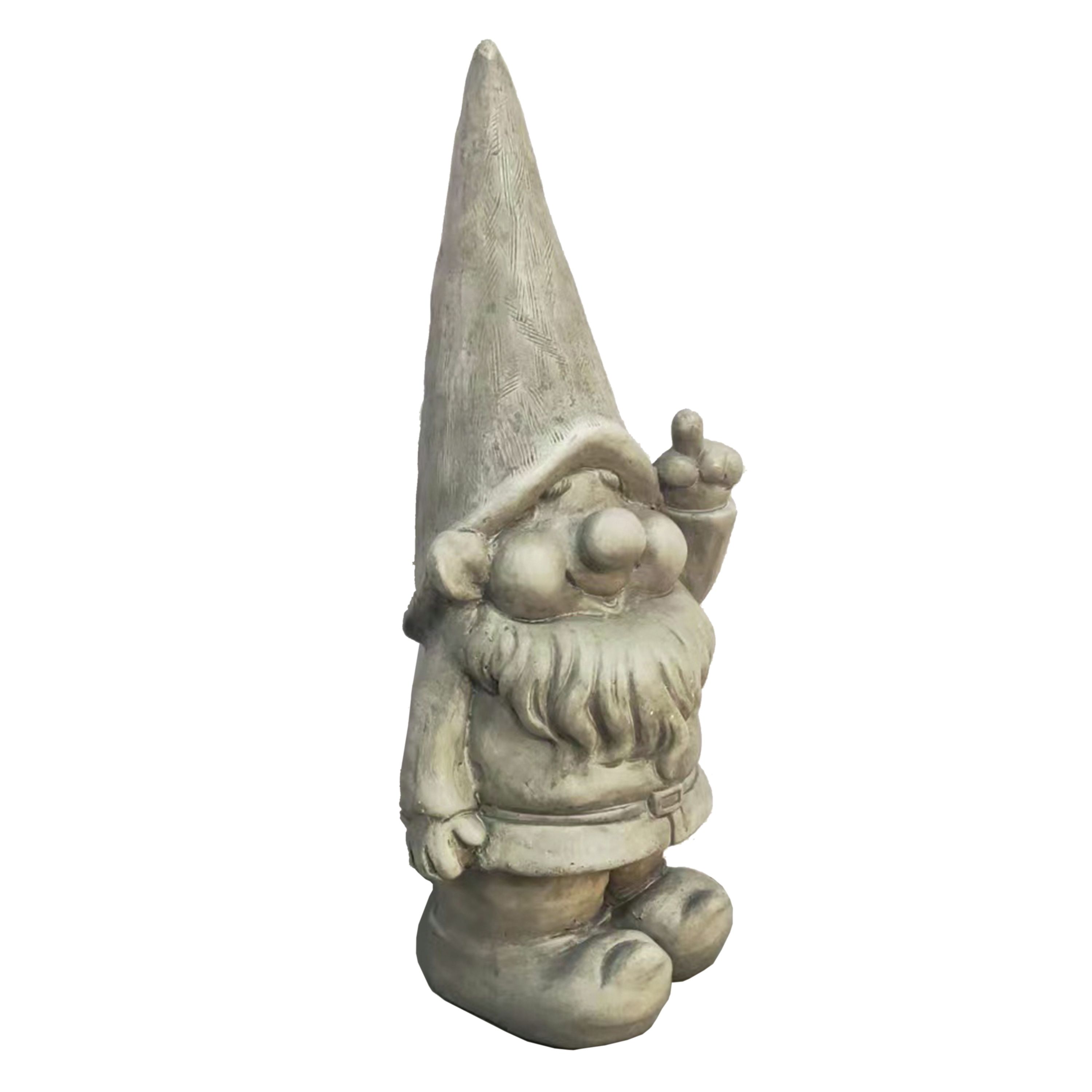 Terrastyle Grey Stone effect Gnome Garden ornament (H)44.5cm (W)15.5cm