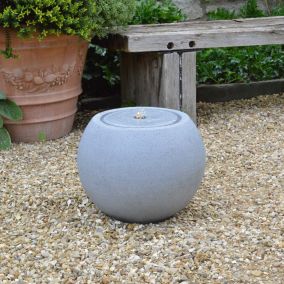 Terrastyle Mains-powered Sphere Water feature with LED lights (H)3.55cm