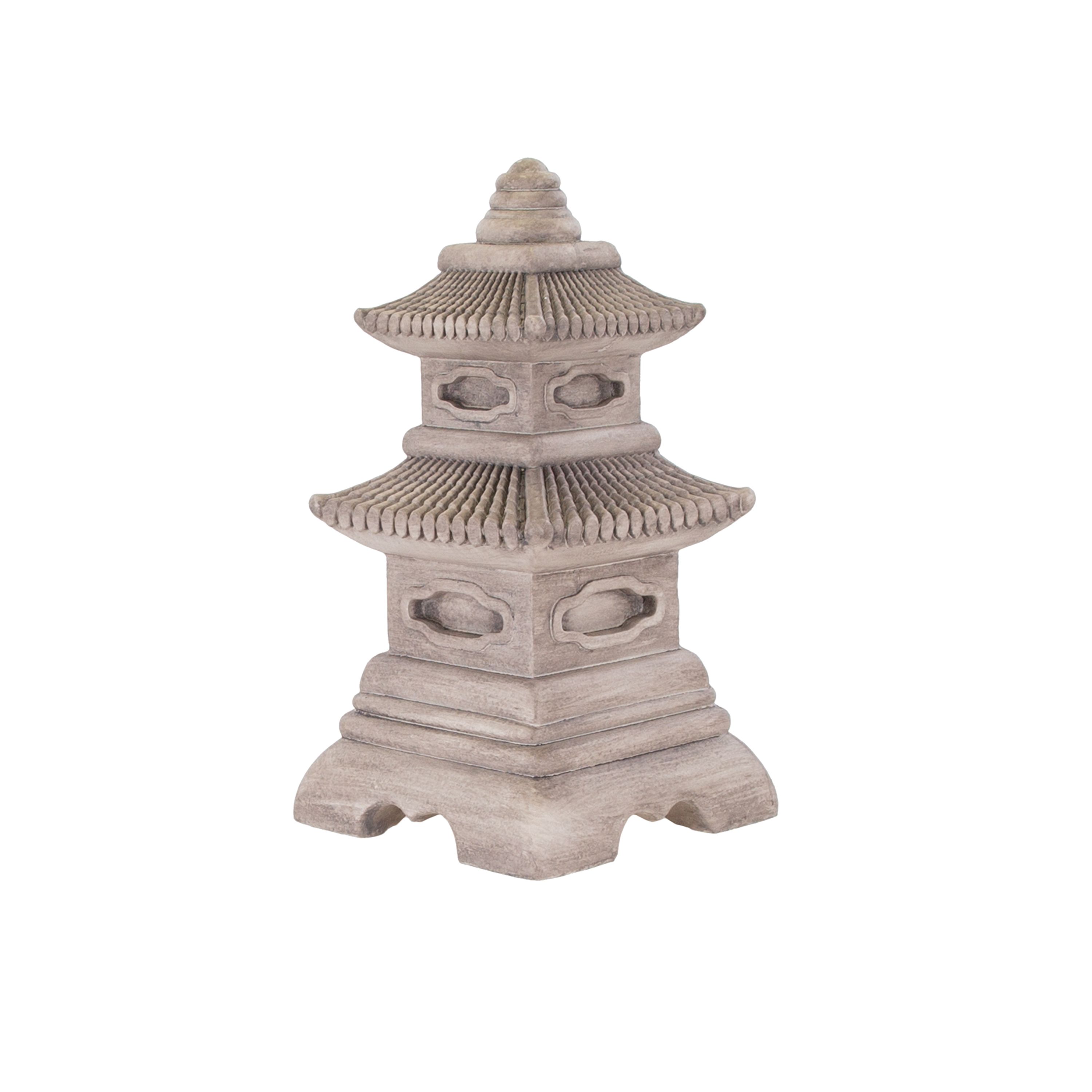 Terrastyle Off-white Stone effect Temple Garden ornament (H)44cm (W)24cm