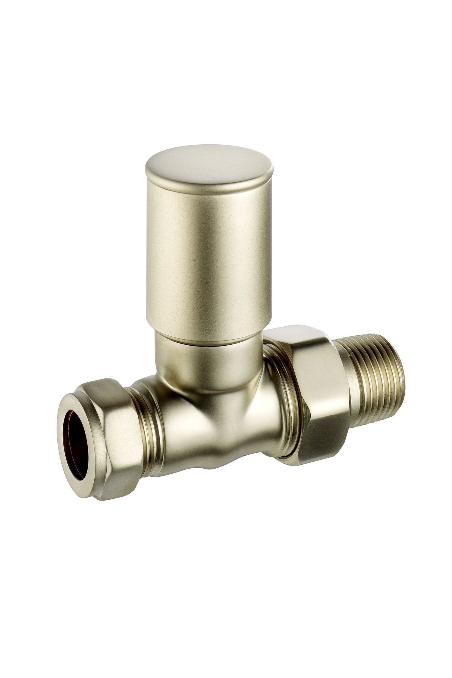 Terrier Decor Nickel-plated Straight Lockshield valve