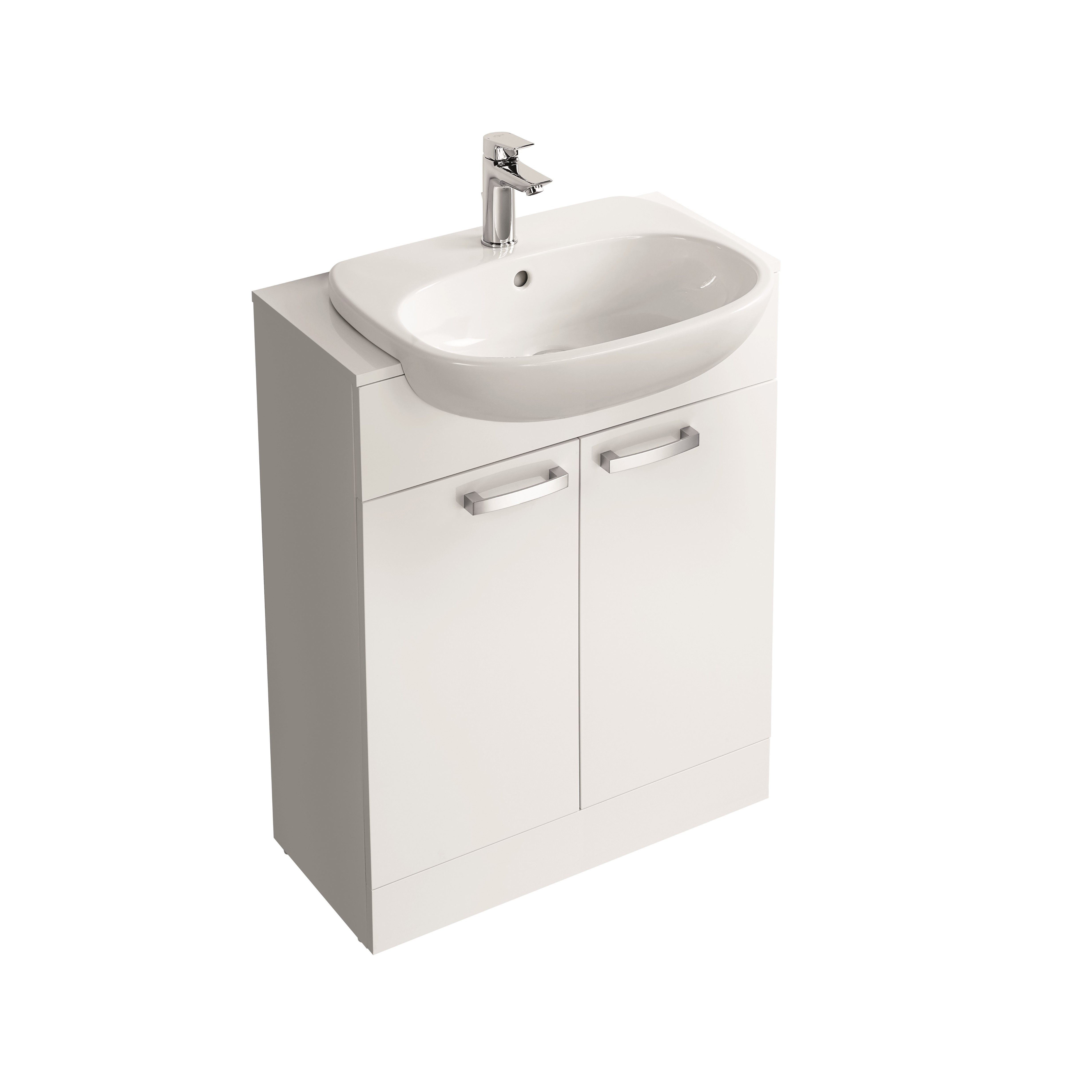 Tesi White Vanity Unit Basin Set W 550mm Diy At B Q