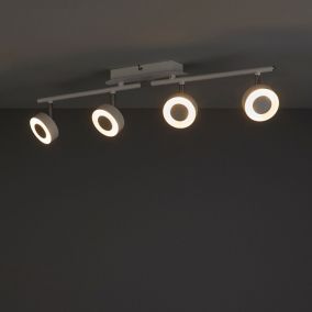 Tharros White Mains-powered 4 lamp Spotlight