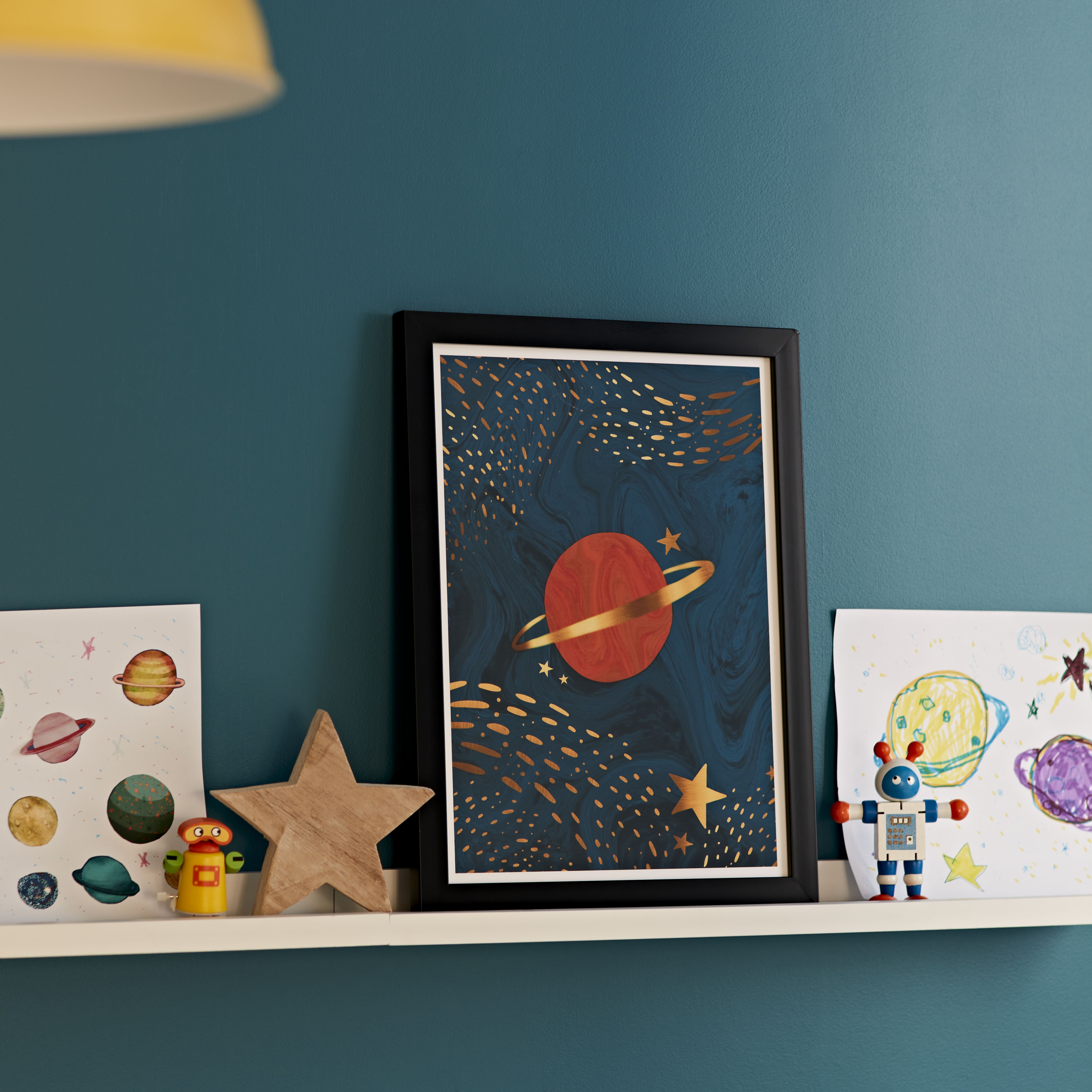 The Art Group Star in space Multicolour Framed print (H)40cm x (W)30cm