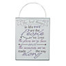The best things in life Purple Plaque (W)200mm (H)250mm