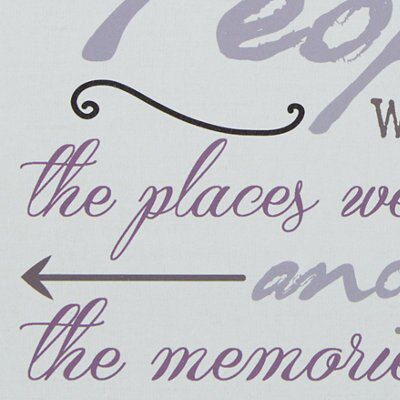 The best things in life Purple Plaque (W)200mm (H)250mm