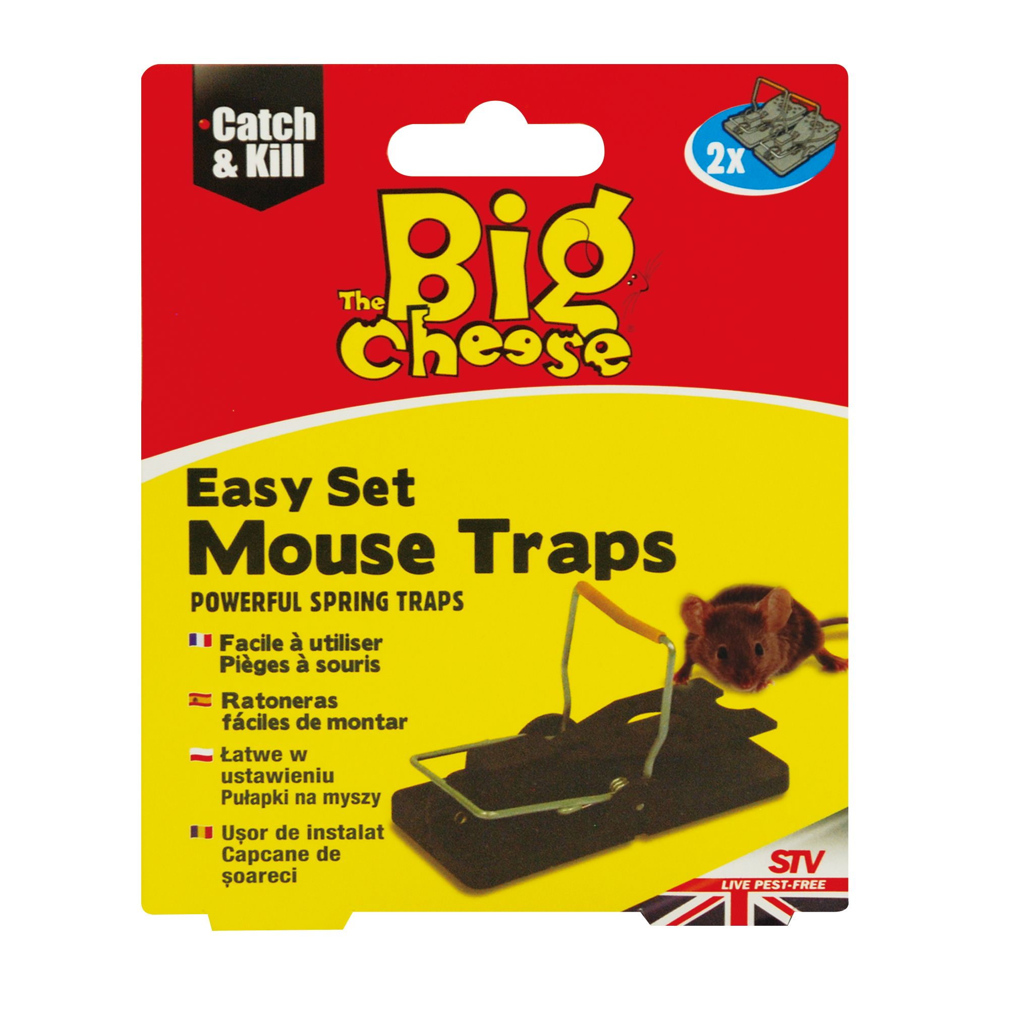 The Big Cheese Mouse trap, Pack of 2 (H)105mm (W)135mm