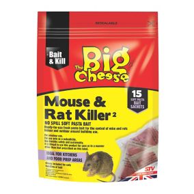 The Big Cheese Rat & mouse Rodent bait, Pack of 15, 150g
