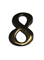 The House Nameplate Company Black Nickel effect Metal Self-adhesive House number 8, (H)60mm (W)40mm