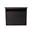 The House Nameplate Company Black Painted Steel Lockable Post box, (H)300mm (W)360mm