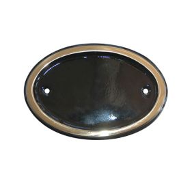 The House Nameplate Company Brass Oval House number, (H)102mm (W)140mm