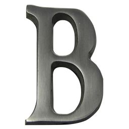 The House Nameplate Company Brushed Silver effect Aluminium Self-adhesive House letter B, (H)40mm (W)25mm