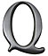 The House Nameplate Company Brushed Silver effect Aluminium Self-adhesive House letter Q, (H)40mm (W)25mm