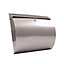 The House Nameplate Company Brushed Steel Lockable Post box, (H)330mm (W)375mm