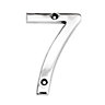 The House Nameplate Company Chrome-plated Zinc alloy House number 7, (H)100mm (W)60mm