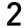 The House Nameplate Company Gloss Black PVC House number 2, (H)250mm (W)100mm