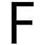 The House Nameplate Company Gloss Black uPVC Self-adhesive House letter F, (H)60mm (W)40mm