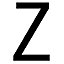 The House Nameplate Company Gloss Black uPVC Self-adhesive House letter Z, (H)60mm (W)40mm