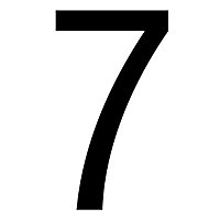 The House Nameplate Company Gloss Black uPVC Self-adhesive House number 7, (H)60mm (W)40mm