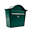 The House Nameplate Company Gloss Green Steel Lockable Post box, (H)340mm (W)330mm