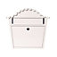 The House Nameplate Company Gloss White Steel Lockable Post box, (H)340mm (W)330mm