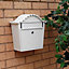 The House Nameplate Company Gloss White Steel Lockable Post box, (H)340mm (W)330mm