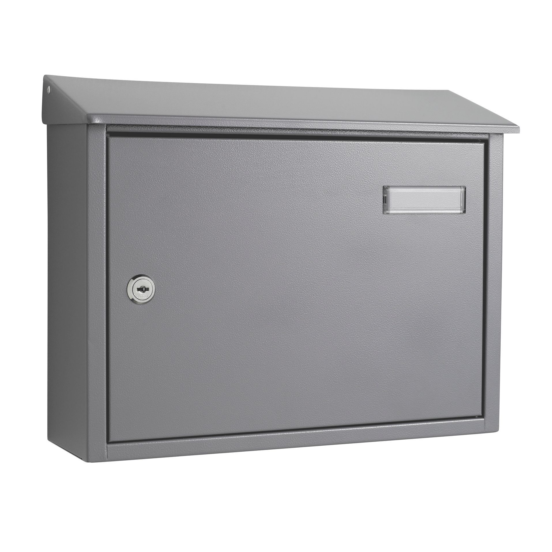 The House Nameplate Company Grey Powder-coated Steel Post box, (H)280mm ...