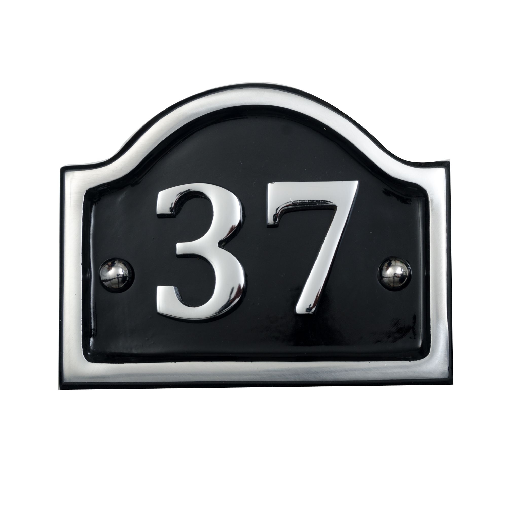 The House Nameplate Company Polished Aluminium House number 39, (H)115mm (W)115mm