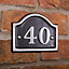 The House Nameplate Company Polished Aluminium Oval House number 34, (H)102mm (W)152mm