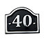 The House Nameplate Company Polished Aluminium Oval House number 34, (H)102mm (W)152mm