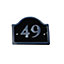 The House Nameplate Company Polished Black Aluminium House number 49, (H)120mm (W)160mm