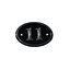 The House Nameplate Company Polished Black Brass Oval House number 11, (H)120mm (W)160mm
