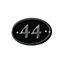 The House Nameplate Company Polished Black Brass Oval House number 44, (H)120mm (W)160mm