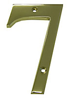 The House Nameplate Company Polished Brass House number 7, (H)150mm (W)85mm
