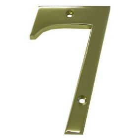 The House Nameplate Company Polished Brass House number 7, (H)150mm (W)85mm