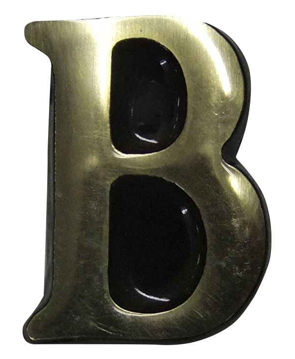 The House Nameplate Company Polished Brass Self-adhesive House Letter B ...