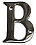 The House Nameplate Company Polished Chrome effect Metal House letter B, (H)100mm (W)65mm