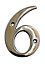 The House Nameplate Company Polished Chrome effect Metal House number 6, (H)100mm (W)63mm