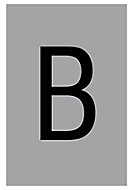 The House Nameplate Company Silver effect uPVC Self-adhesive House letter B, (H)60mm (W)40mm