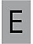 The House Nameplate Company Silver effect uPVC Self-adhesive House letter E, (H)60mm (W)40mm