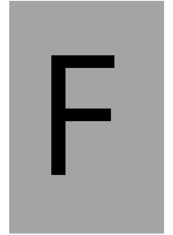 The House Nameplate Company Silver effect uPVC Self-adhesive House letter F, (H)60mm (W)40mm