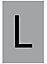 The House Nameplate Company Silver effect uPVC Self-adhesive House letter L, (H)60mm (W)40mm