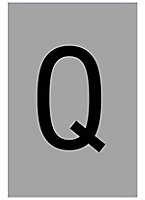The House Nameplate Company Silver effect uPVC Self-adhesive House letter Q, (H)60mm (W)40mm