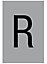 The House Nameplate Company Silver effect uPVC Self-adhesive House letter R, (H)60mm (W)40mm