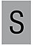The House Nameplate Company Silver effect uPVC Self-adhesive House letter S, (H)60mm (W)40mm