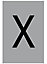 The House Nameplate Company Silver effect uPVC Self-adhesive House letter X, (H)60mm (W)40mm