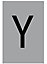 The House Nameplate Company Silver effect uPVC Self-adhesive House letter Y, (H)60mm (W)40mm